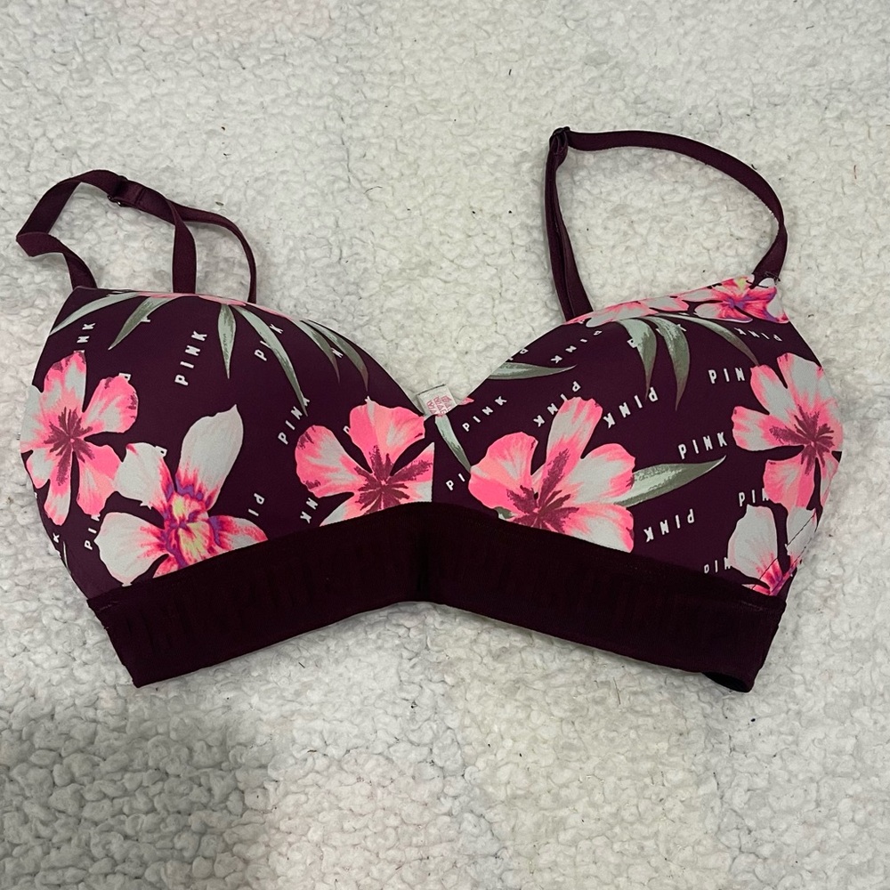 PINK Victoria's Secret Dark Floral Bra